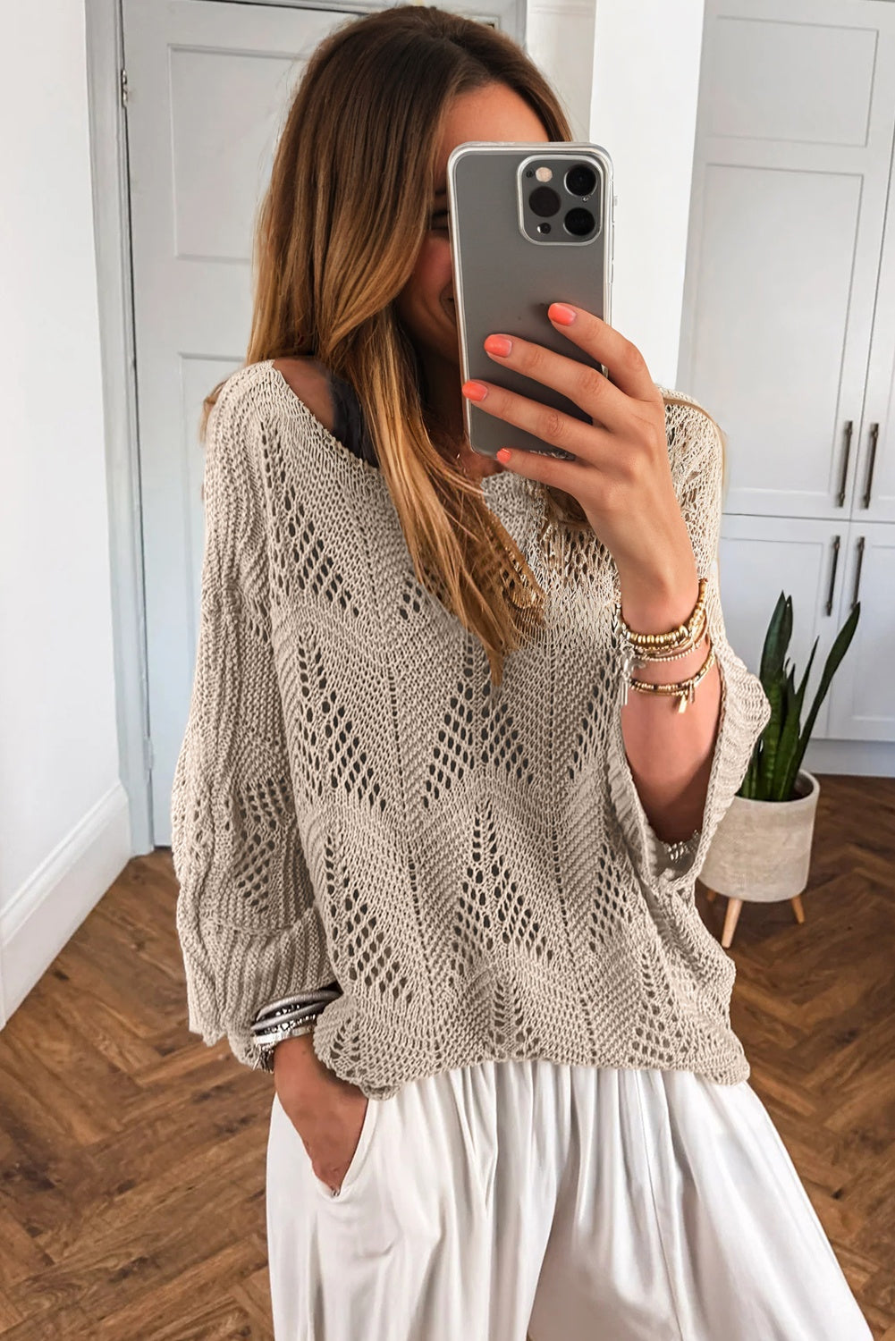 Hollowed Out Drapey Sweater in multiple colors
