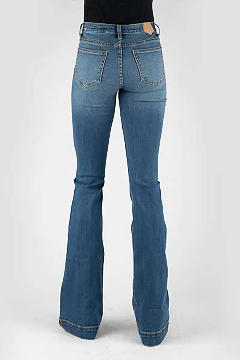 Tin Haul 595 Libby Fit - Square Front Pocket in medium wash (short, regular, long)