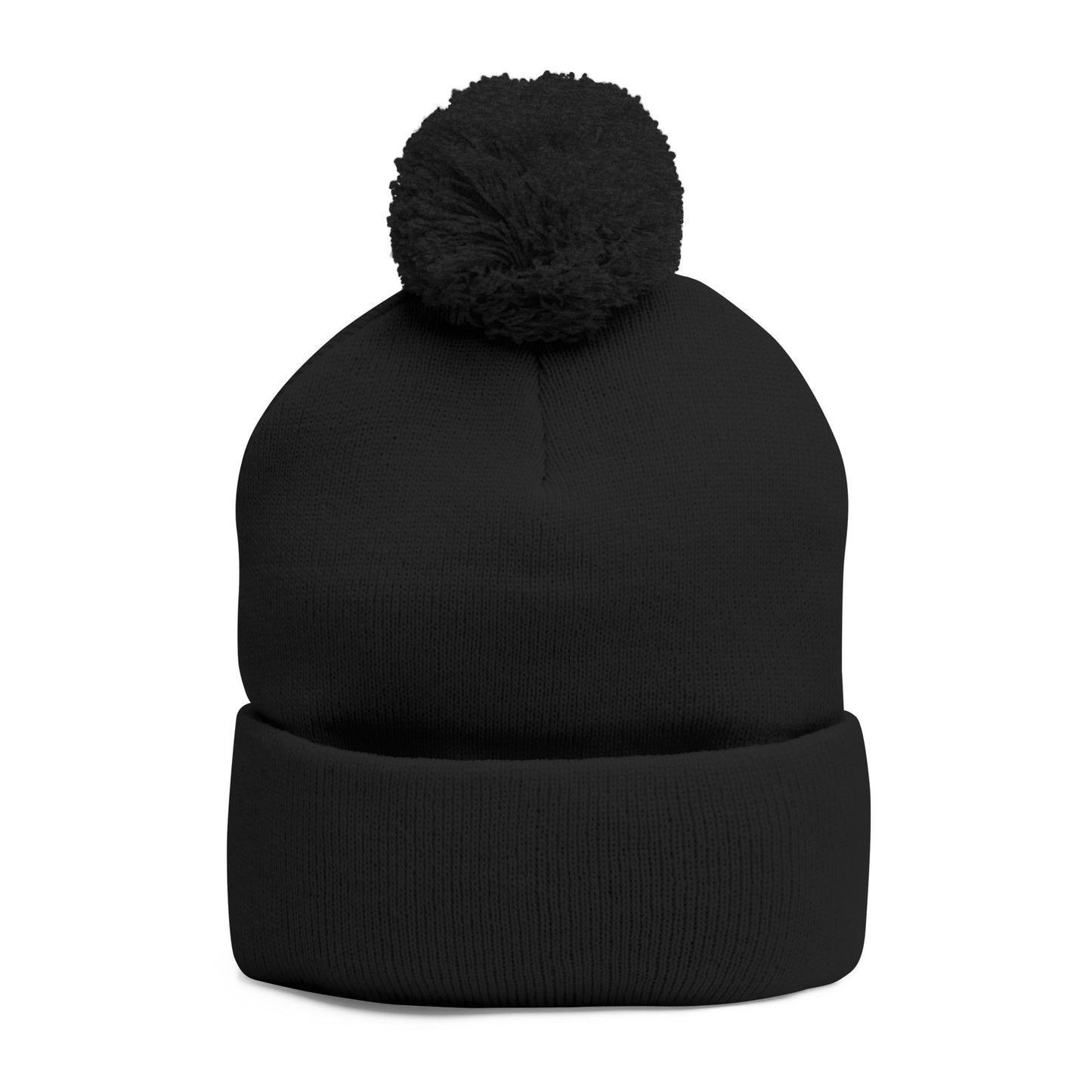 WTF Pom-Pom Knit Cap (Embroidery) - white font in multiple colors