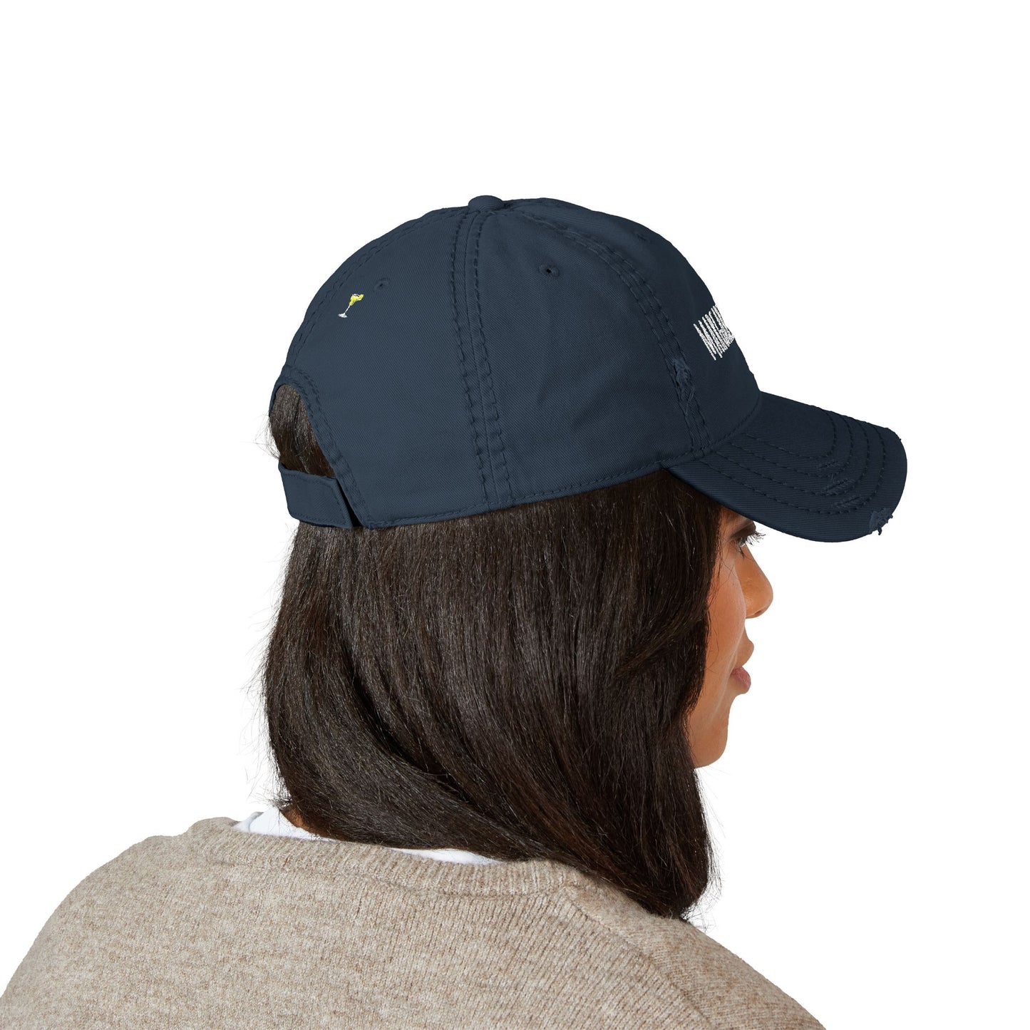Margarita Mama Distressed Embroidered Cap - white font in multiple colors