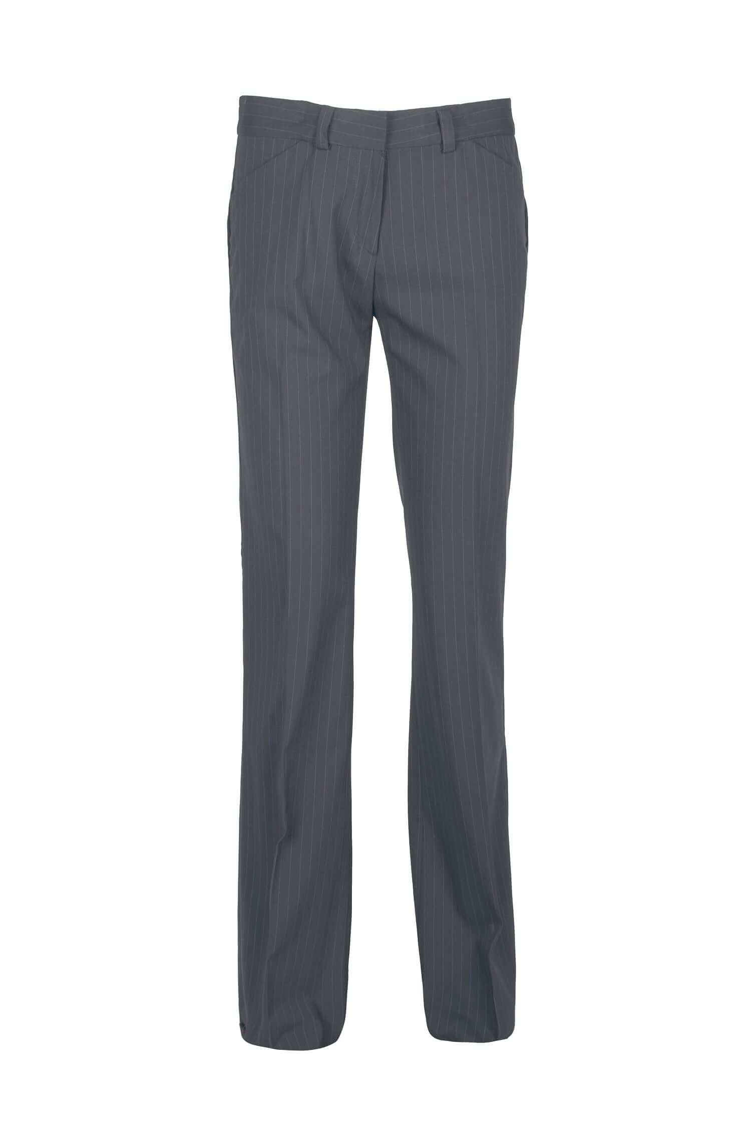 Last Tango Mid Waist Belt Hoop Hook and Button Closure Zipper Pockets Straight Crepe Pants-3