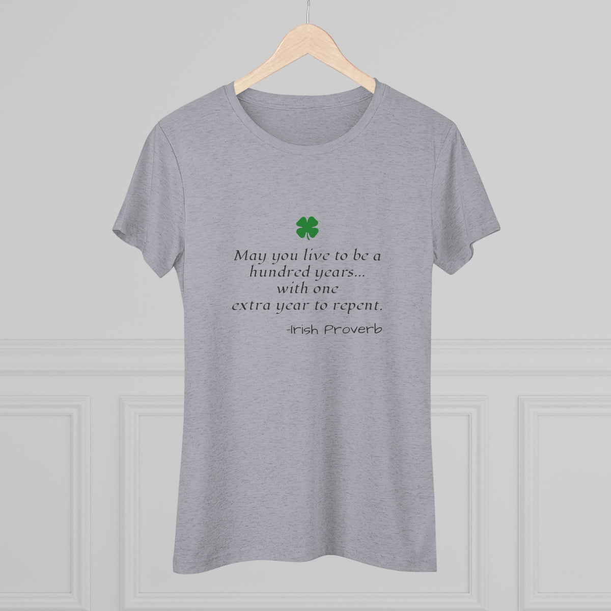 Irish Proverb NL Tee - black font