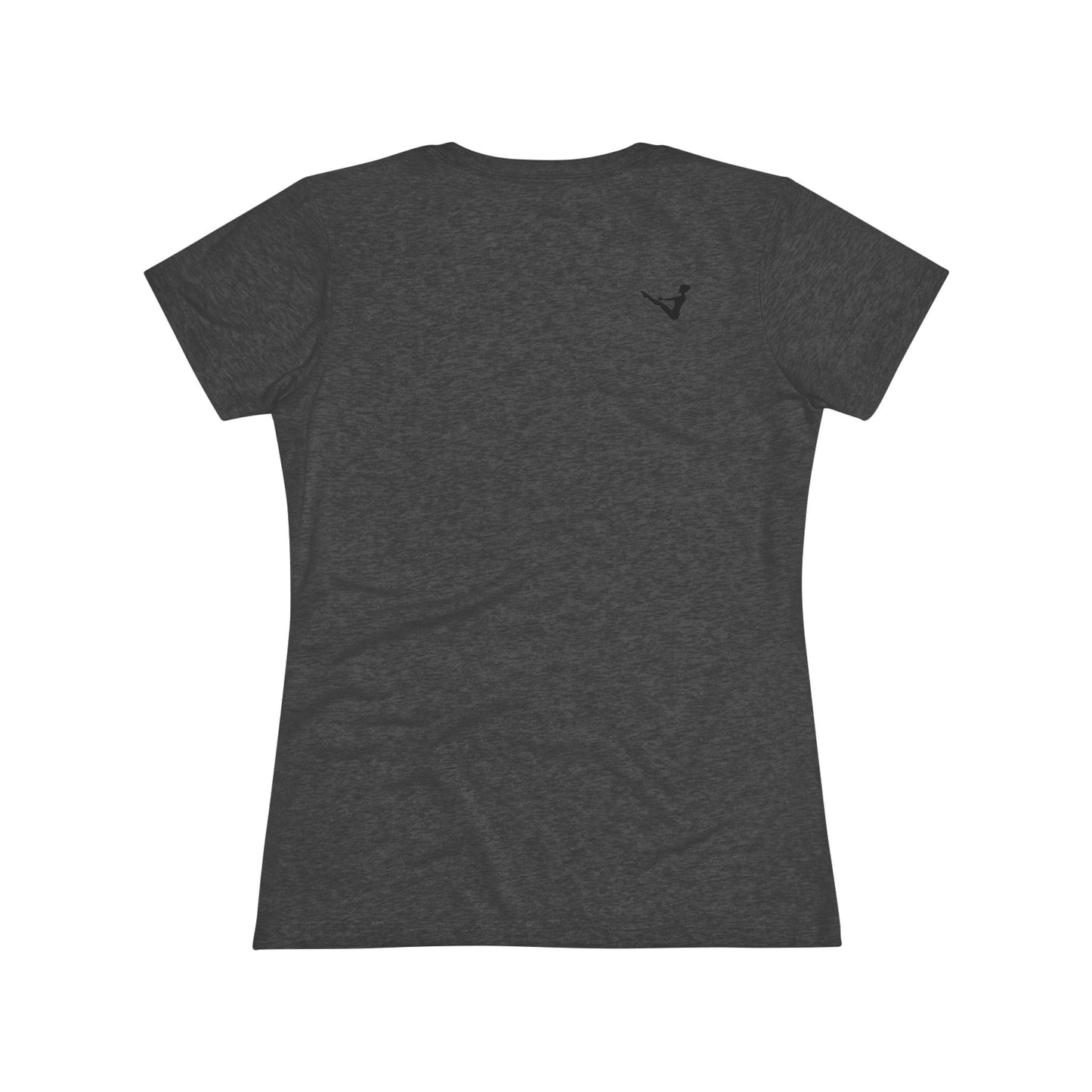 No Muscle Left Behind: Pilates Triblend Slim Fit Softest Tee- white font in multiple colors