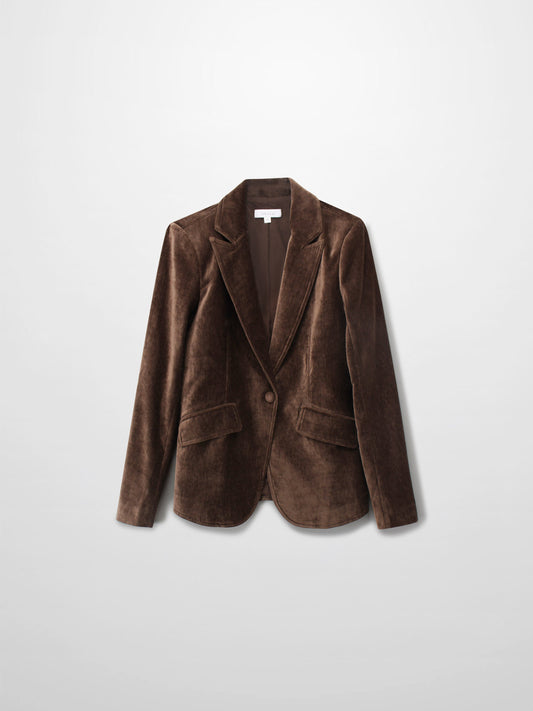 Chenille Blazer-Brown-1