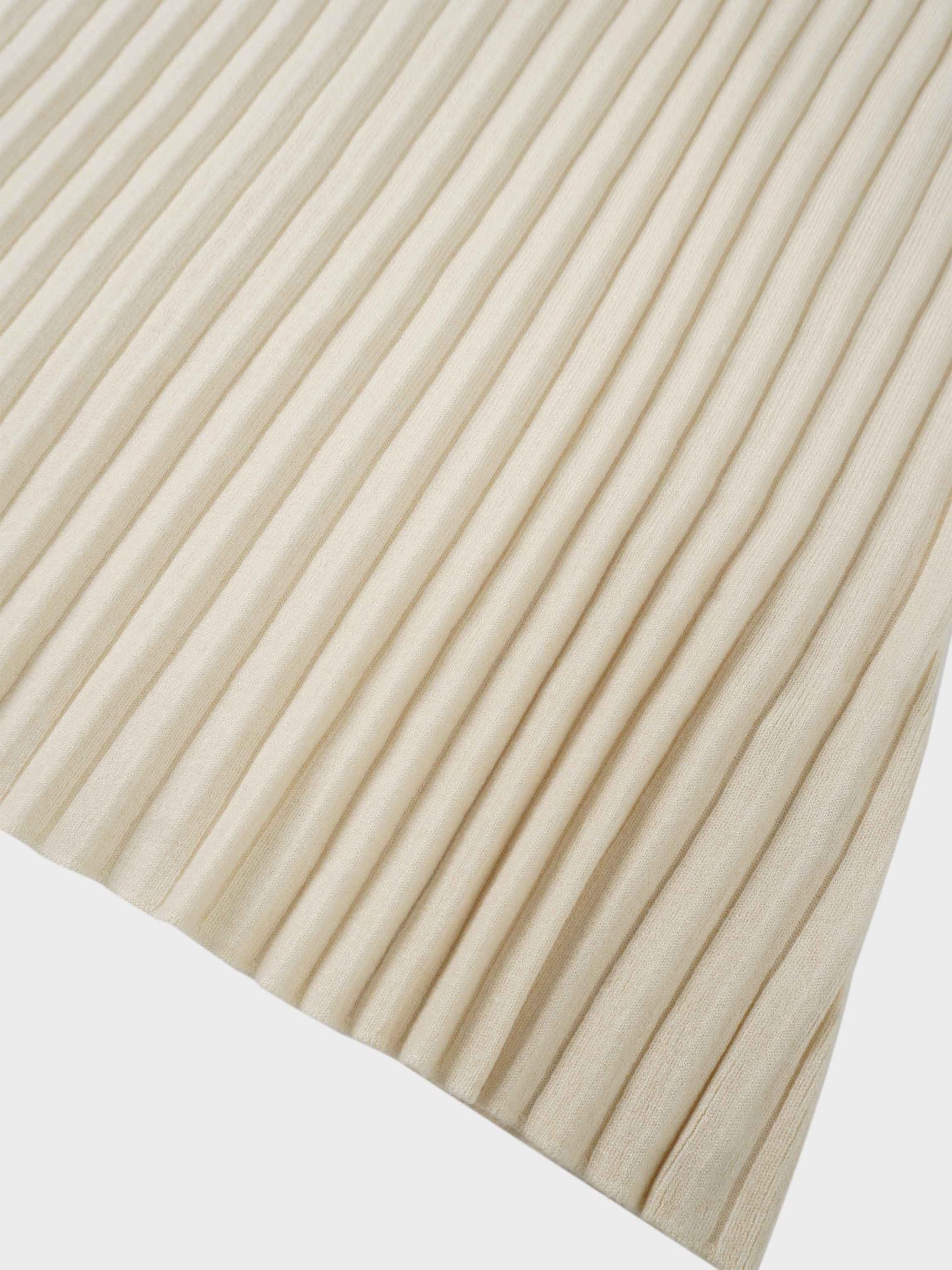 Knit Ribbed Maxi Skirt in Ivory-4