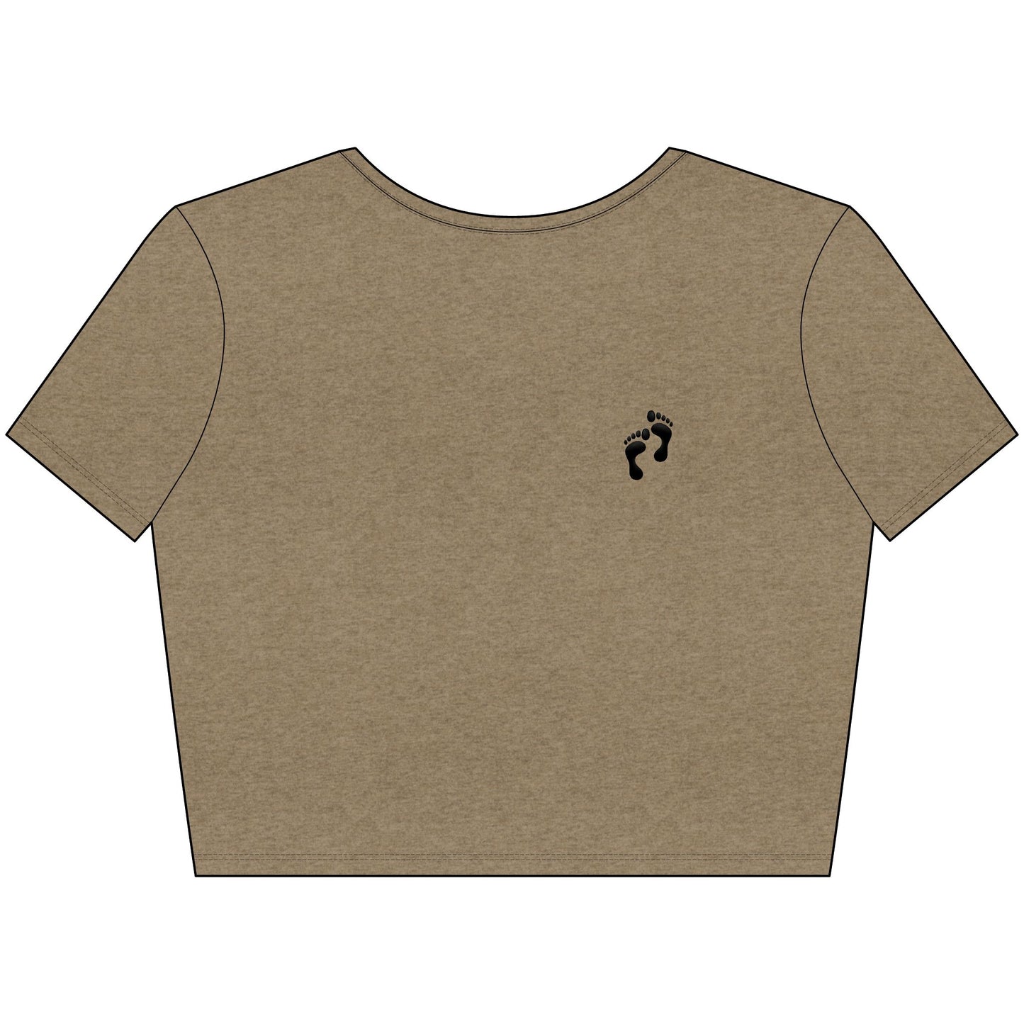 Feet in Straps Crop Tee - black font in multiple colors