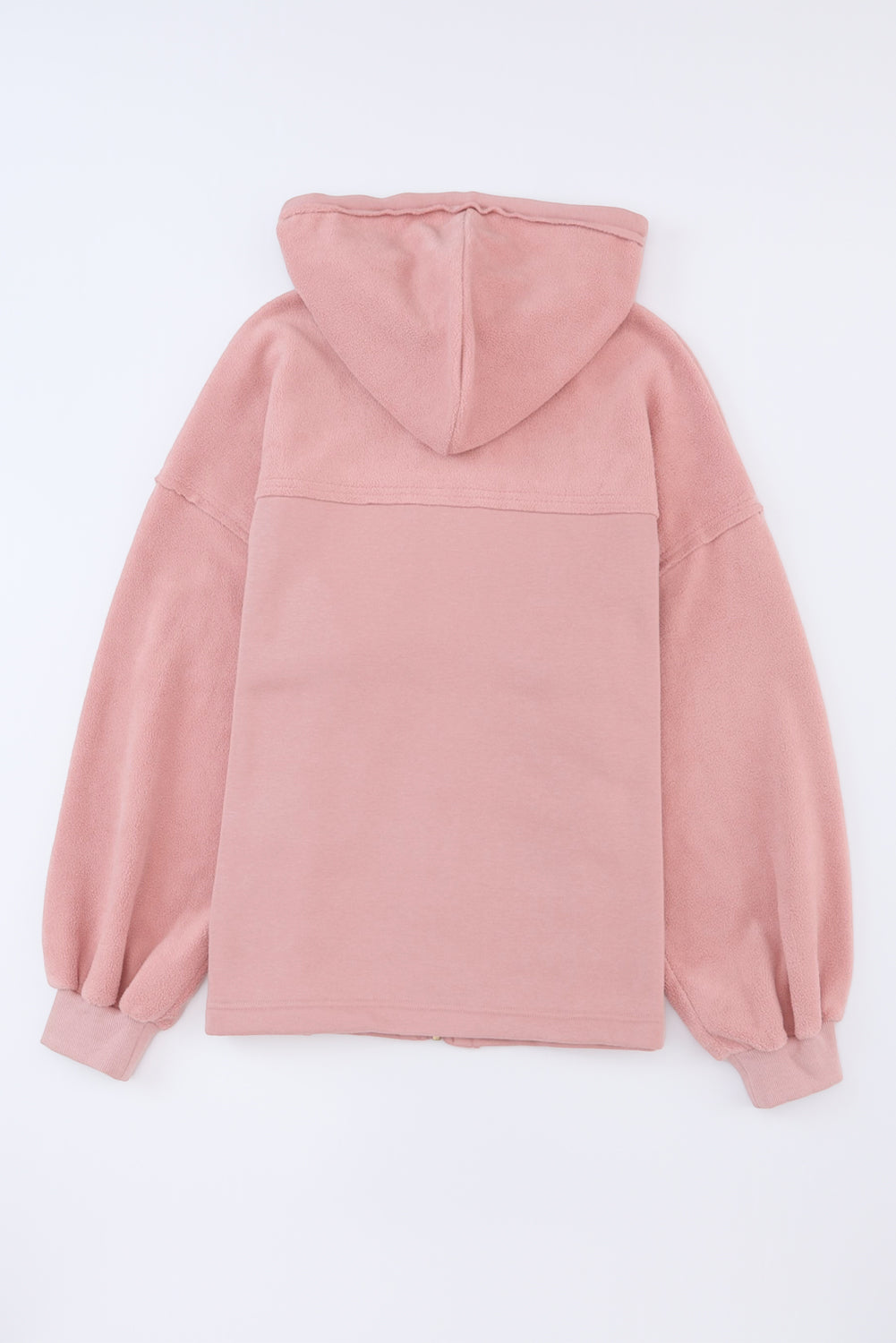 Pink Flap Pocket Hooded Jacket