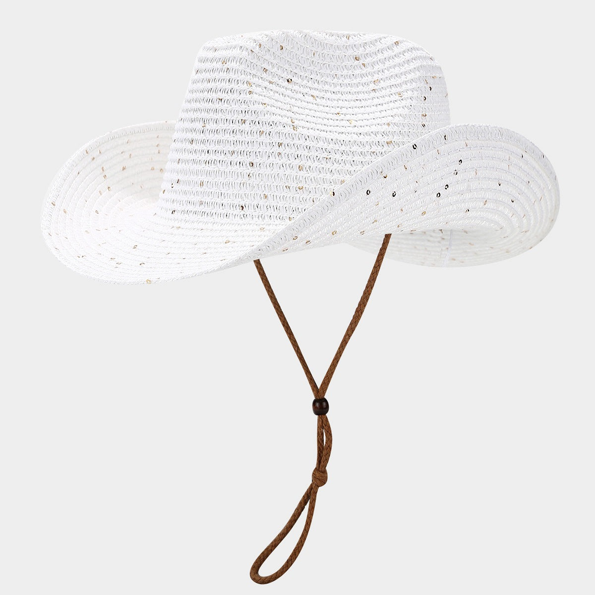 Windproof Panama Sequin & Straw Sun Hat in multiple colors