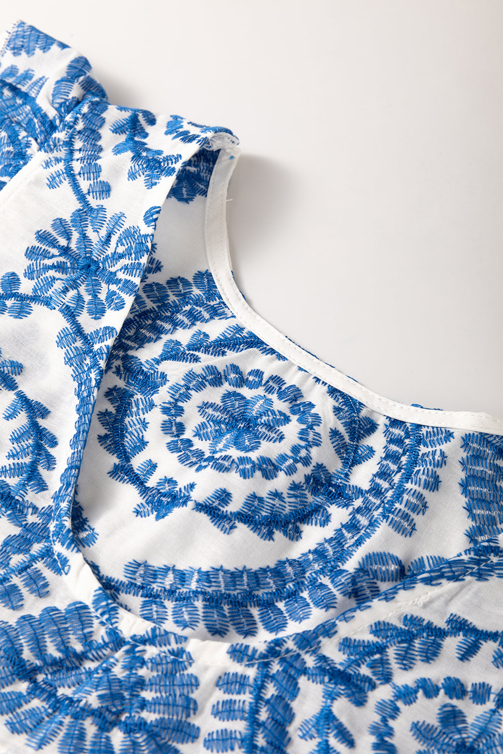 French Flutter Sleeve Blouse