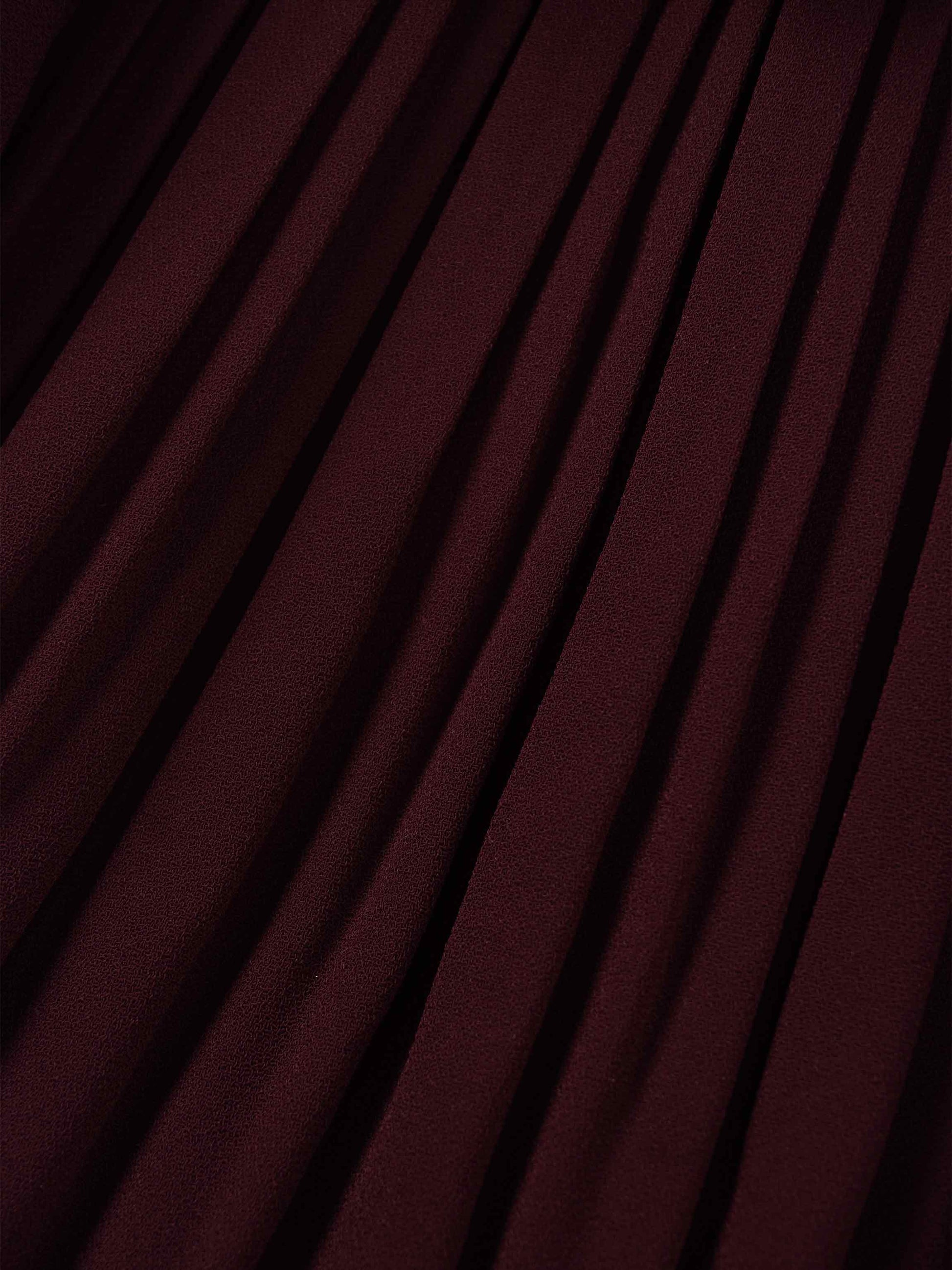 Pleated Layer Skirt 26"-Burgundy-3
