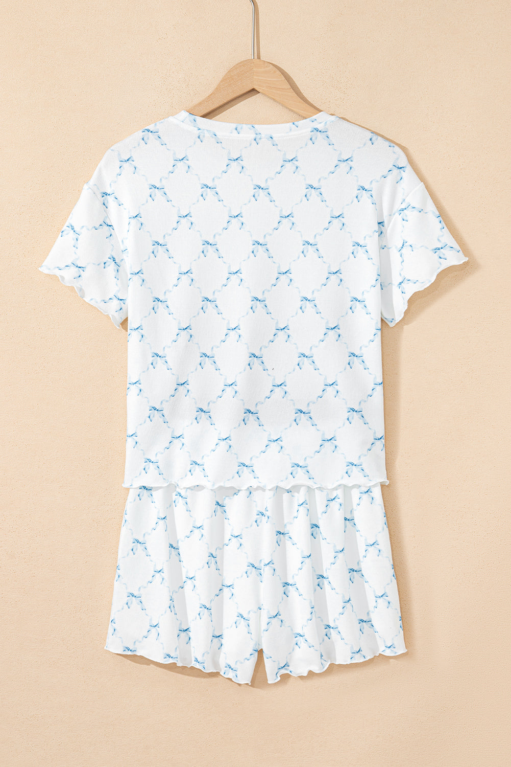 Blue Bow Two Piece Lounge Set