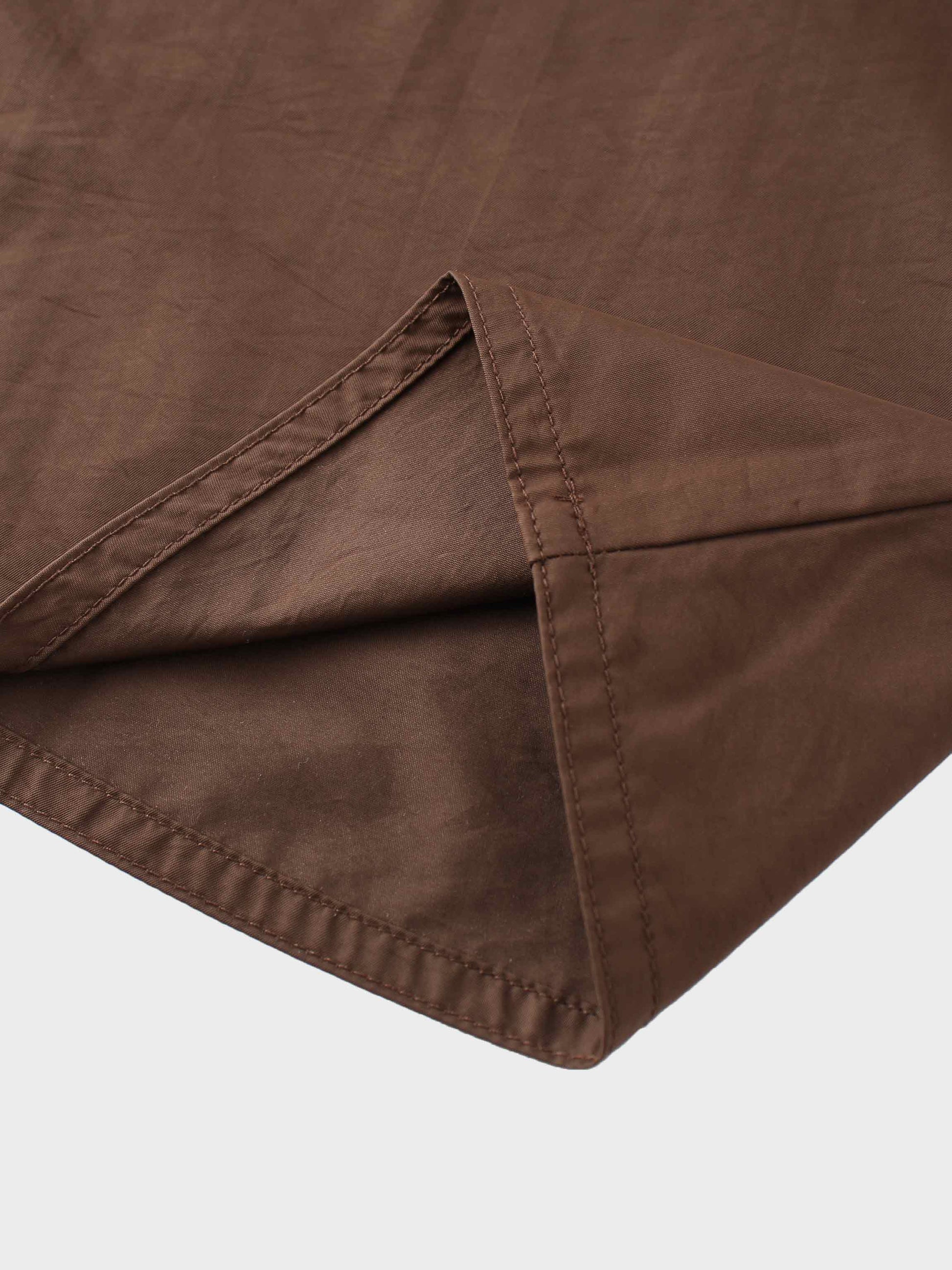 Taffeta Yoke Skirt-Brown-2