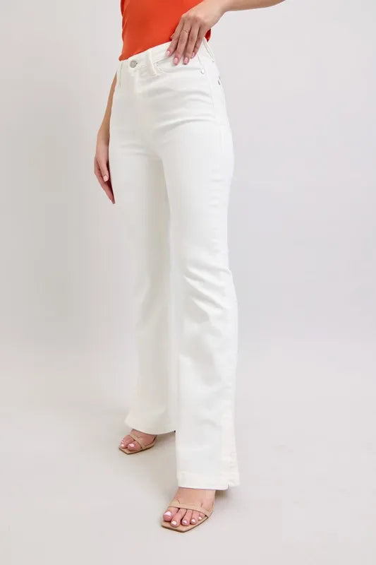Judy Blue Full Size High Waist Side Slit Slim Bootcut Jeans Plus Size-2