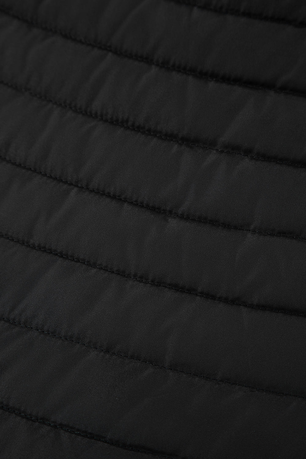Black Quilted Zip-up Puffer Jacket
