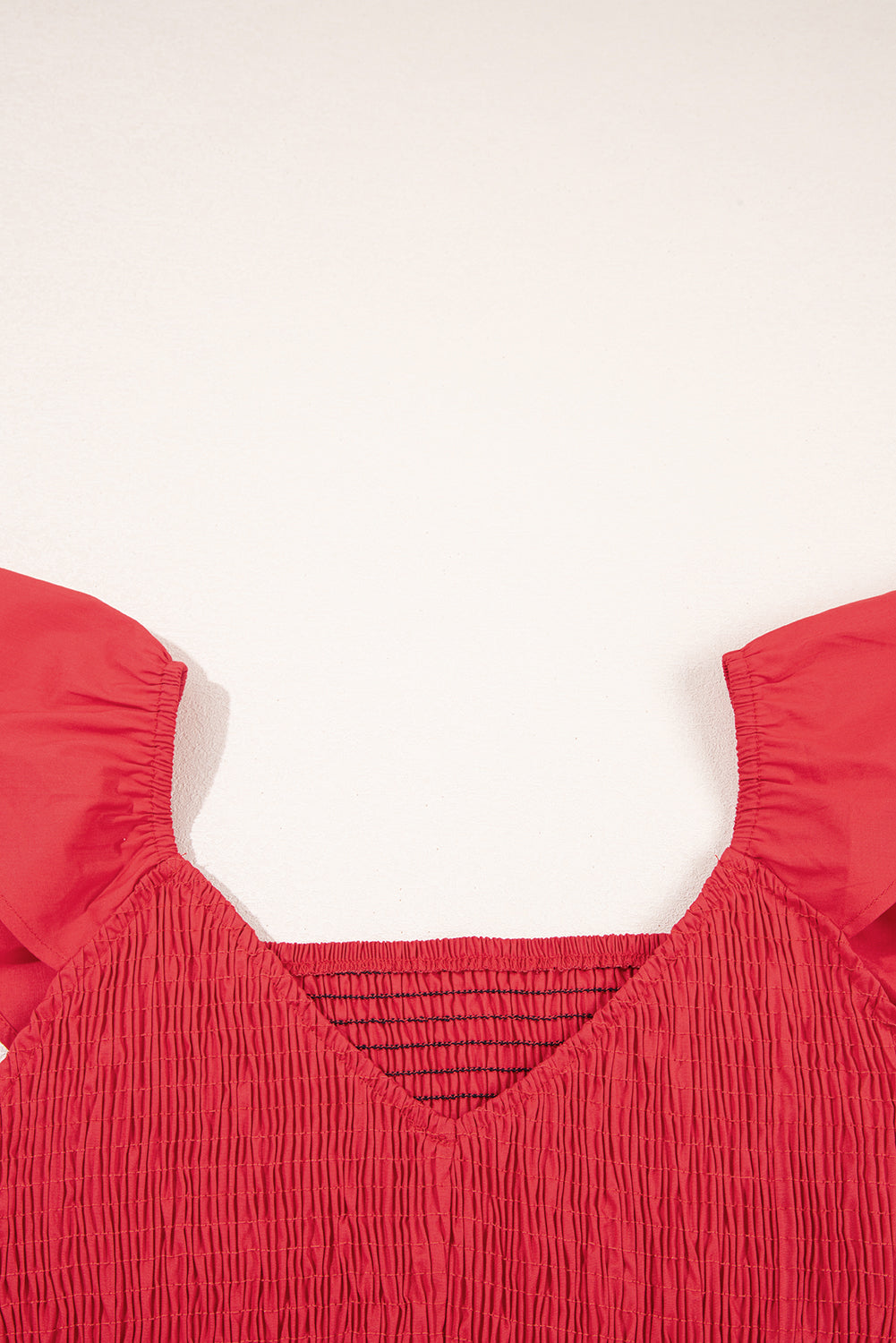 Flutter Sleeve Smocked Maxi Dress