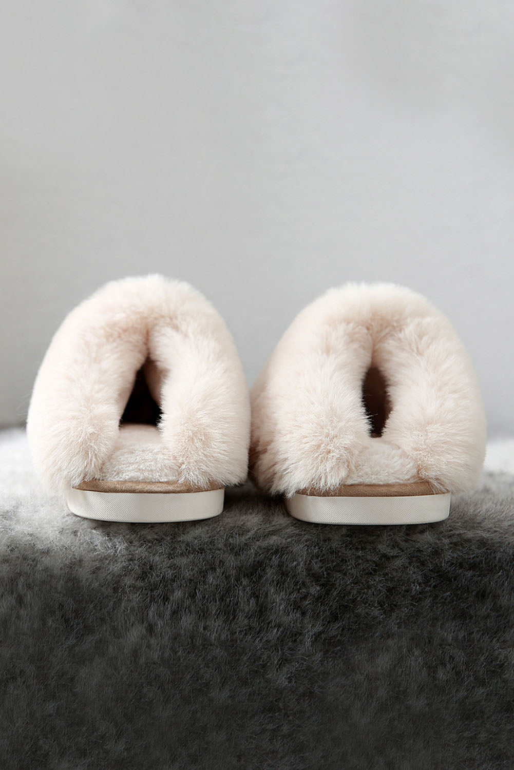 Faux Suede & Plush Slippers
