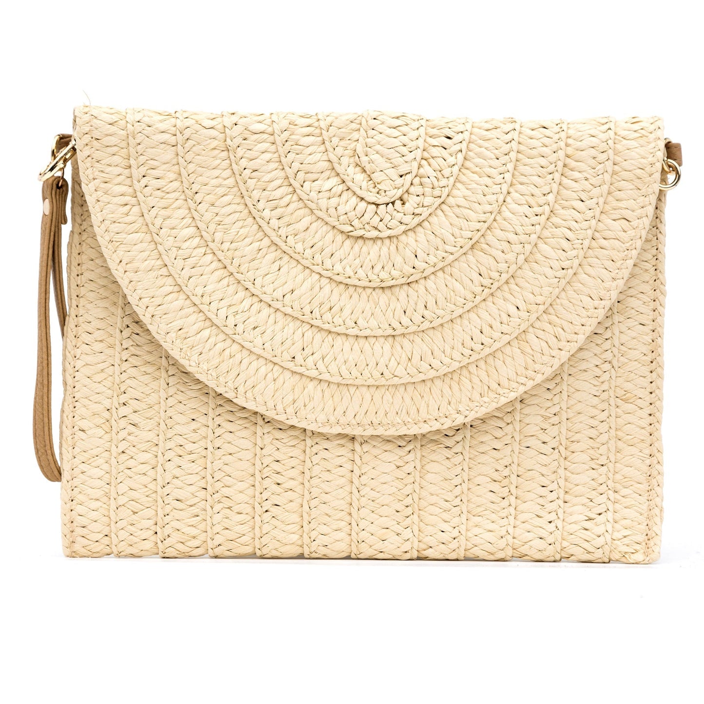 Straw Foldover Clutch in multiple colors