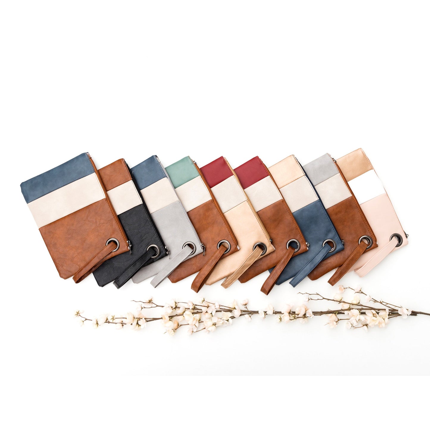 Oversize Color Block Clutch in multiple colors