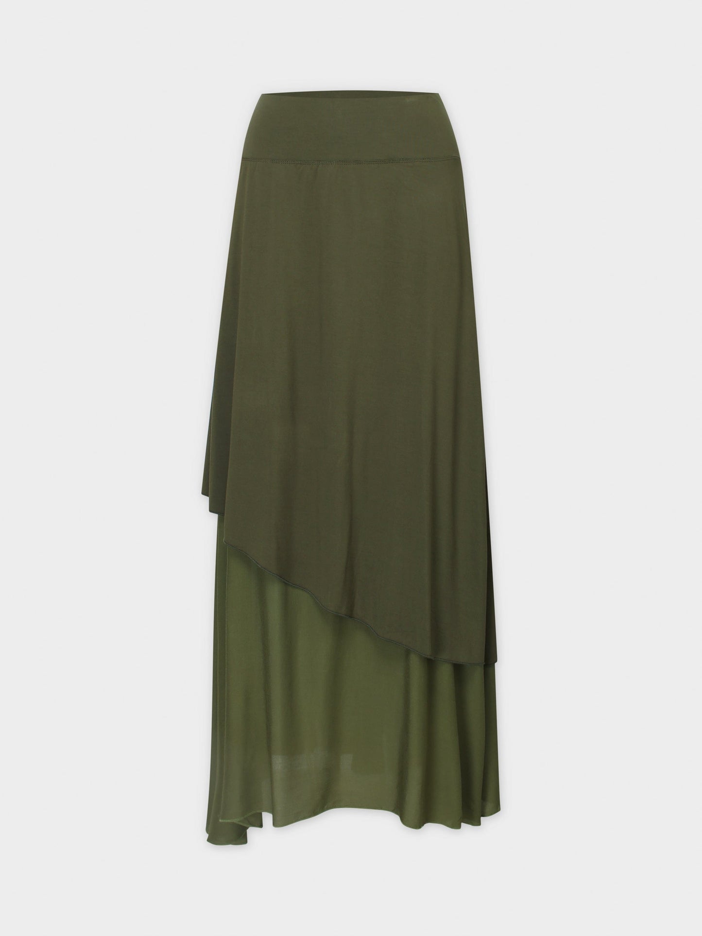 DOUBLE LAYER SKIRT-OLIVE-0