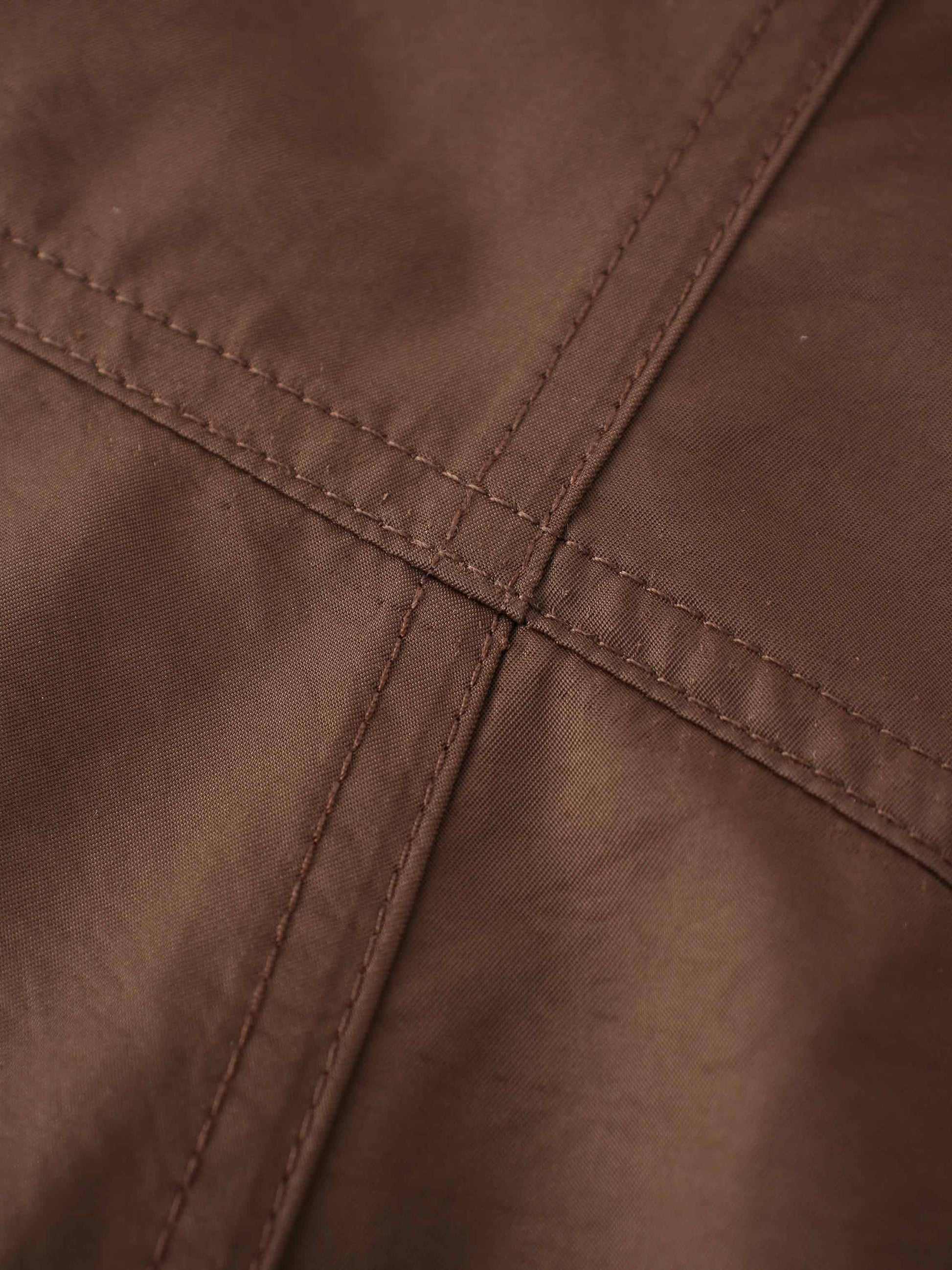 Taffeta Yoke Skirt-Brown-4