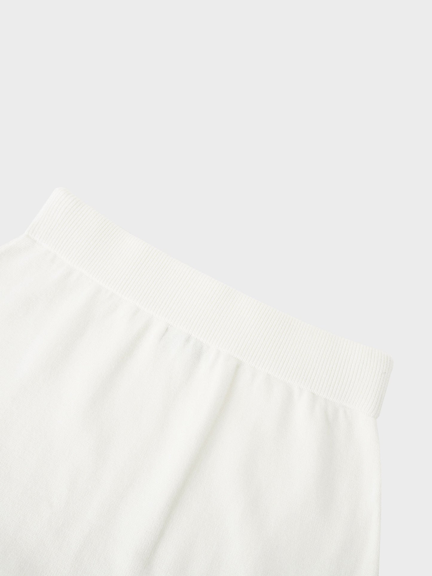 Side Zipper Straight Maxi Skirt-Cream-2
