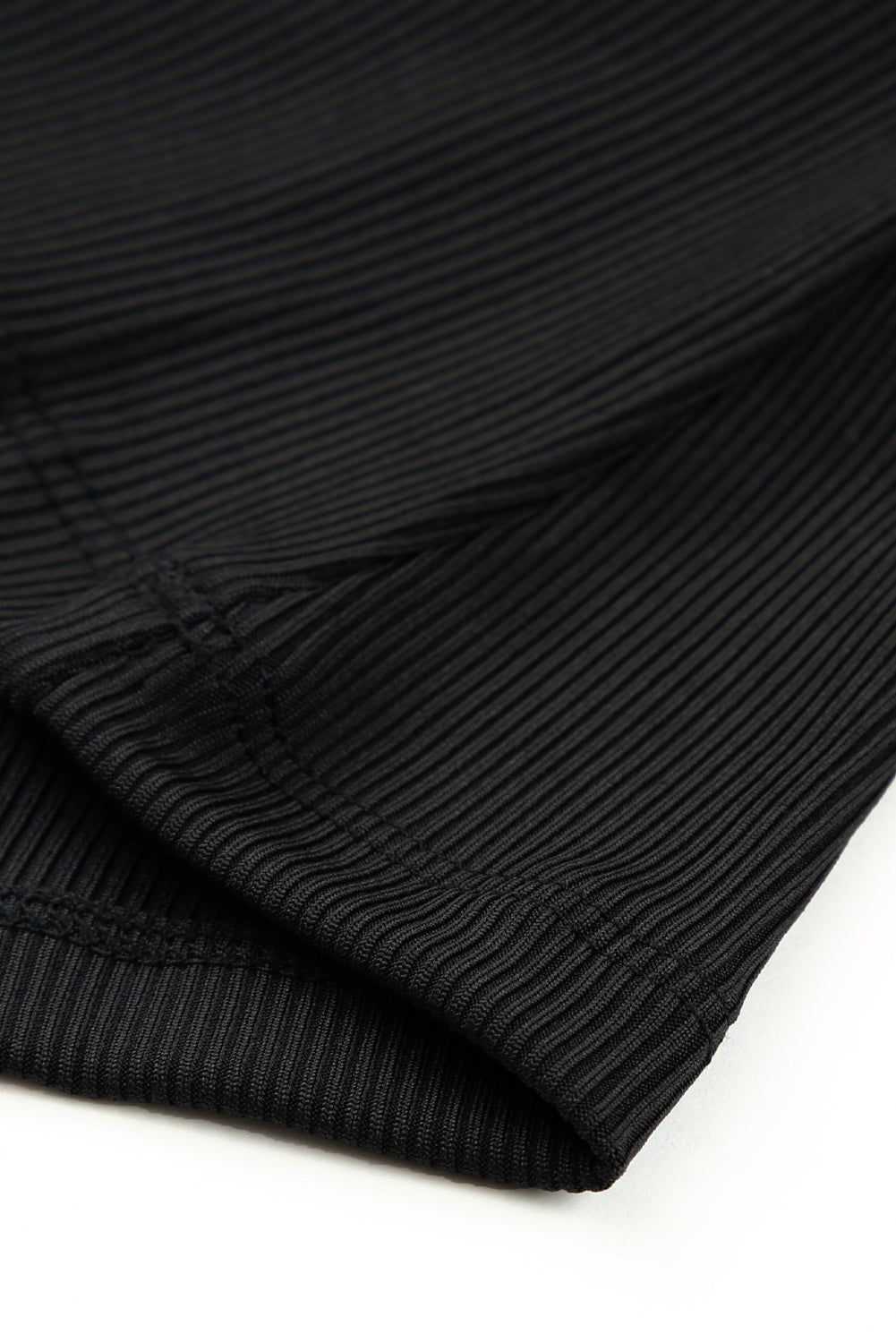 Split Neck Ribbed Tank Top