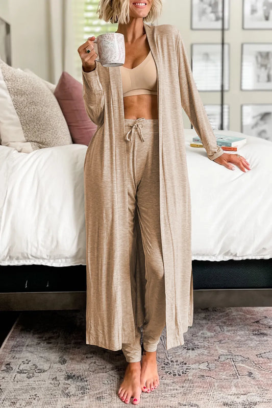 Mara Long Cardigan and Pants Lounge Set in multiple colors