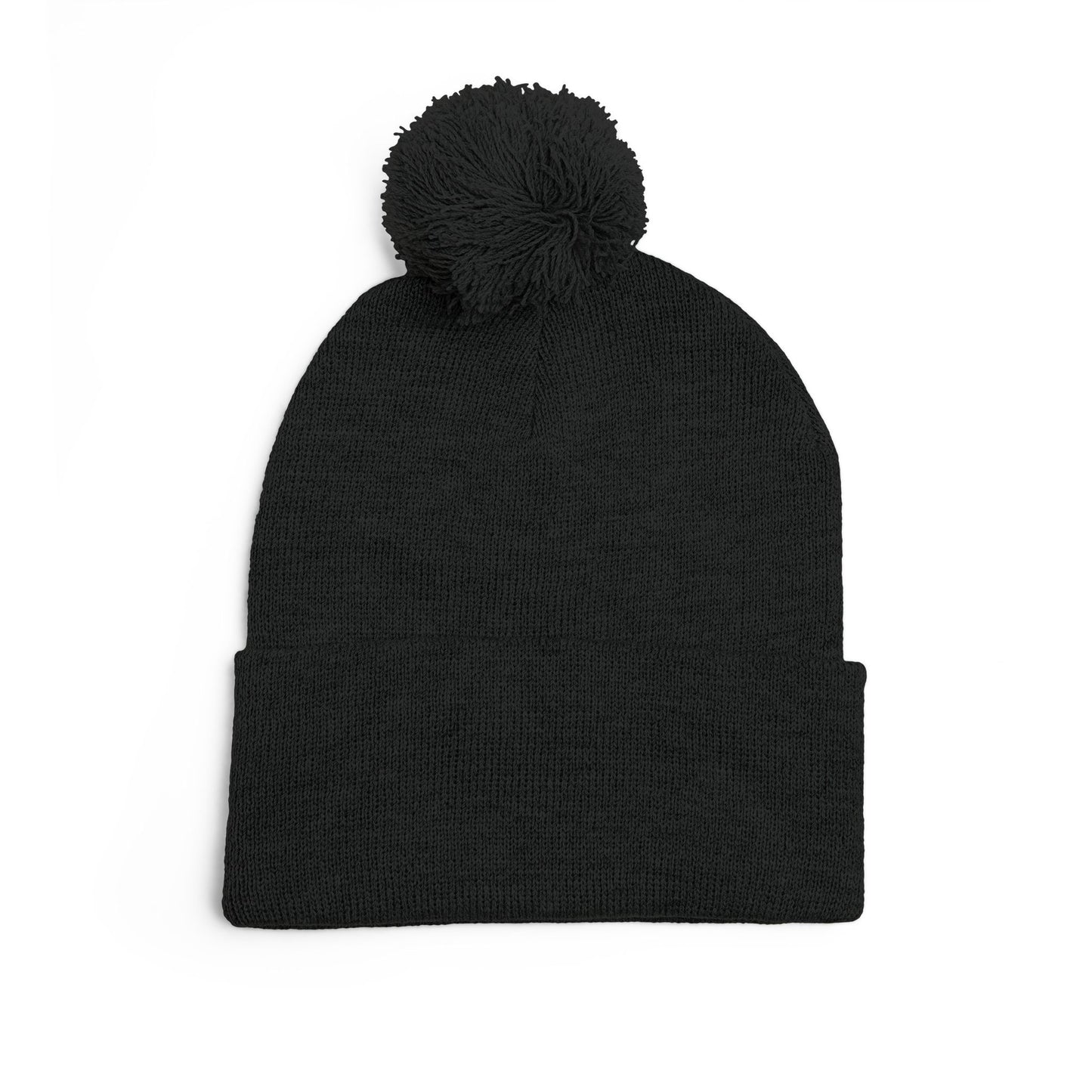 WTF Pom-Pom Knit Cap (Embroidery) - white font in multiple colors