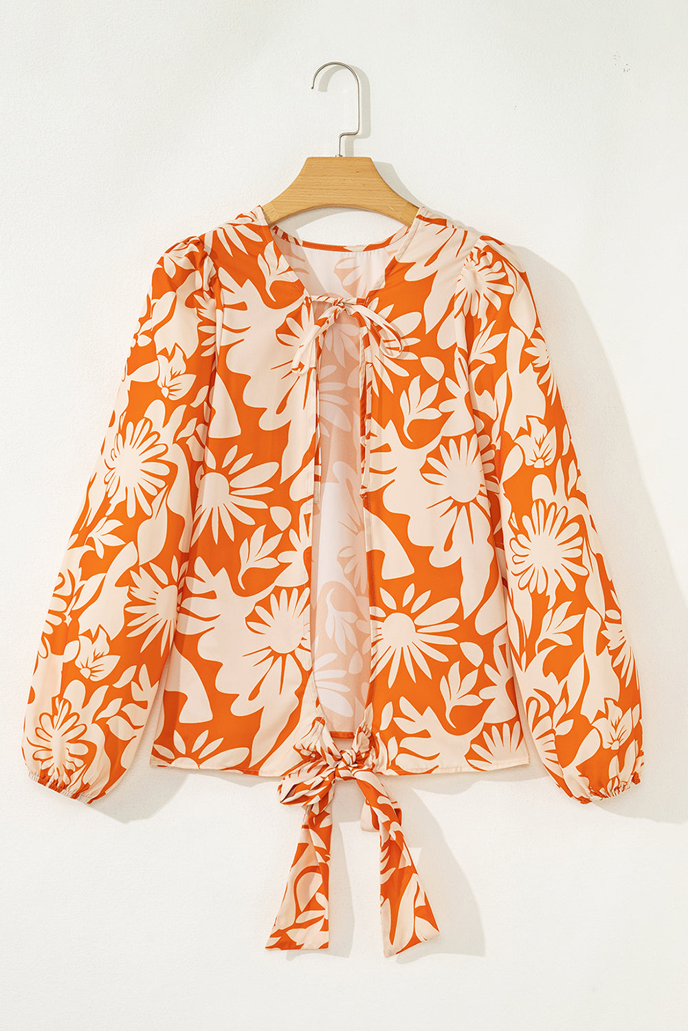 Knotted Open Back Blouse