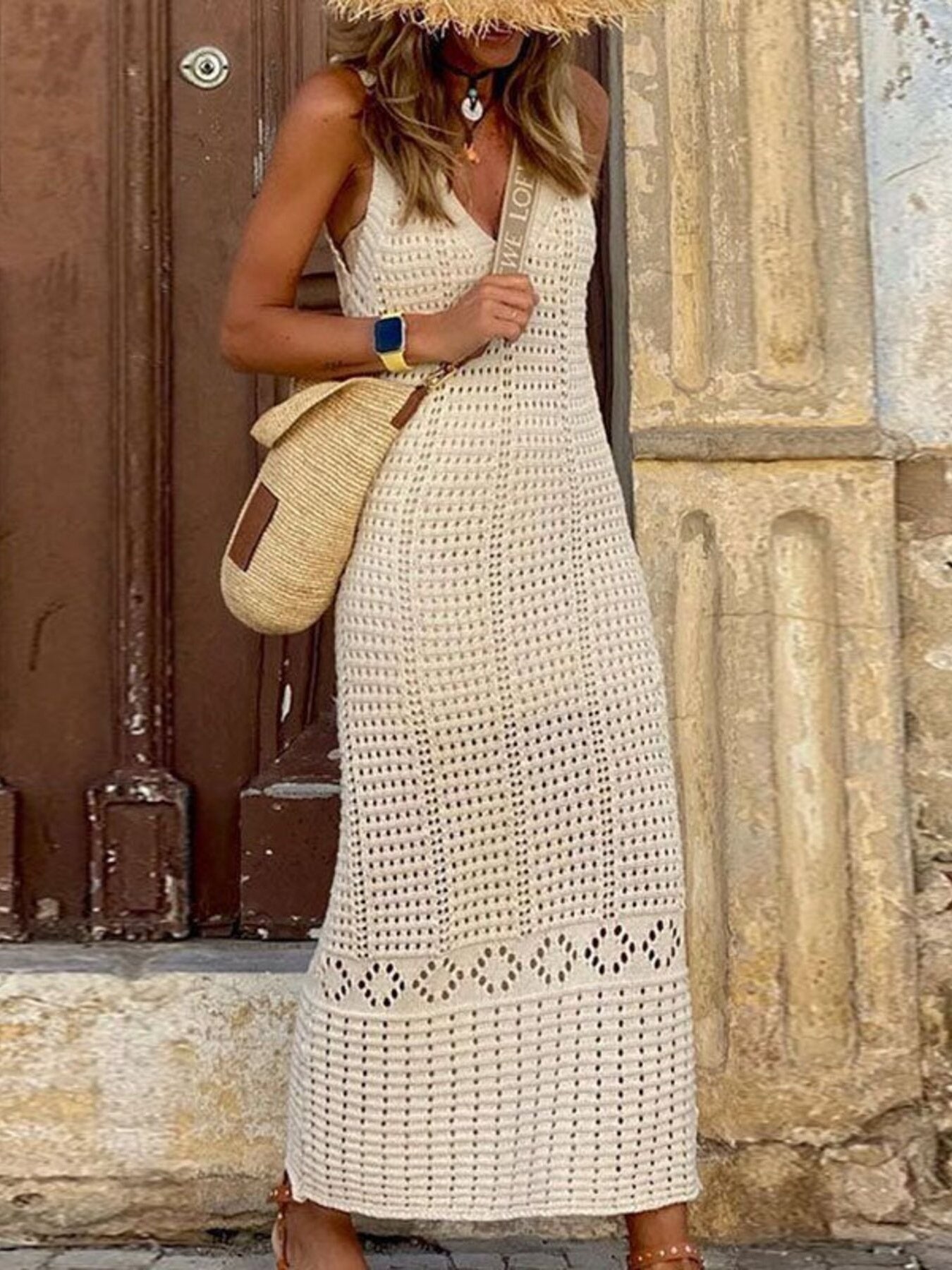 Crochet Maxi Knit Cover Up