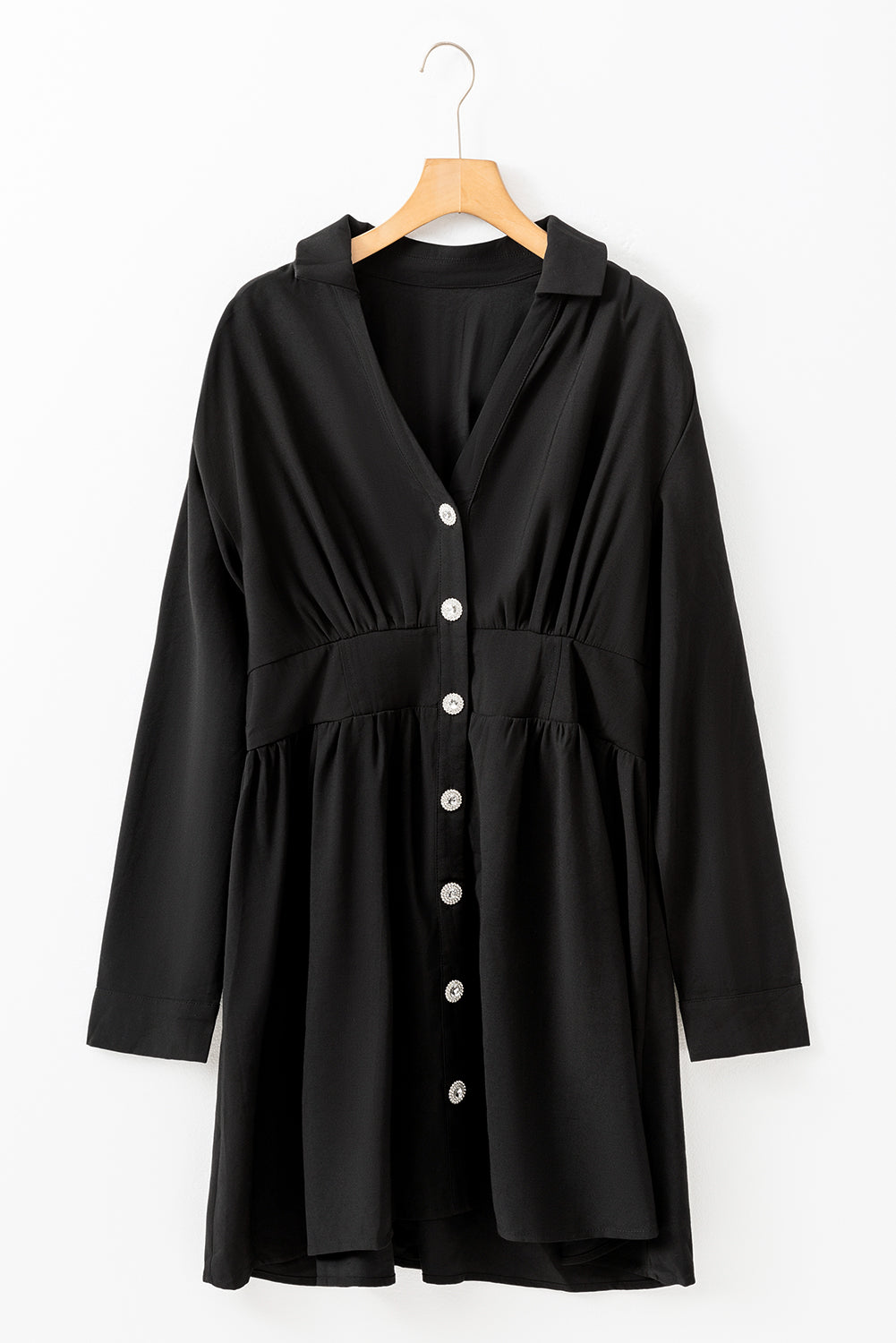 Cinched Waist Mini Shirt Dress