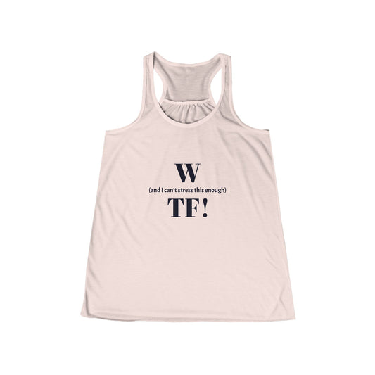 WTF BC Racerback Tank Top - black font in multiple colors