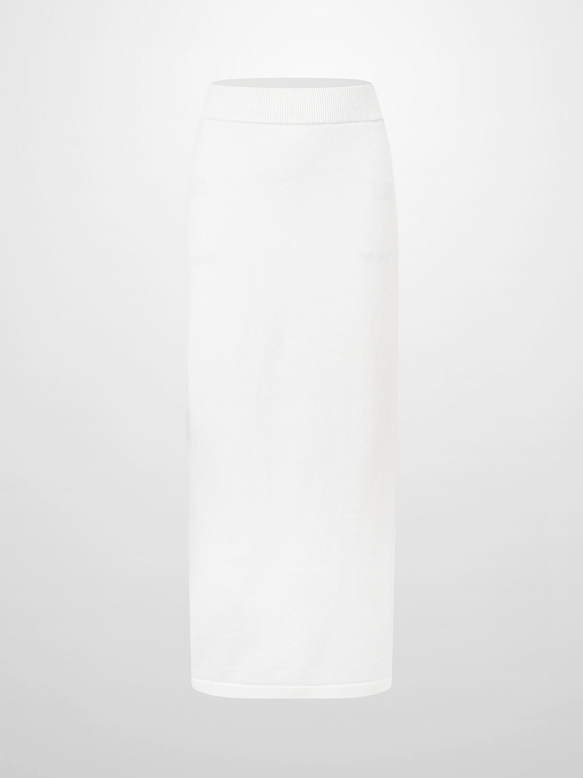 Side Zipper Straight Maxi Skirt-Cream-0