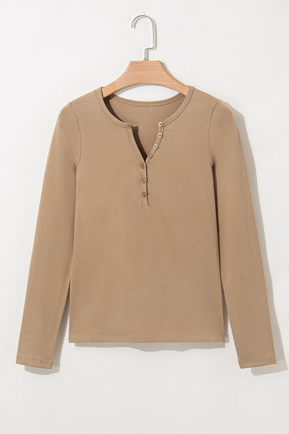 Buttons V Neck Slim Fit Top