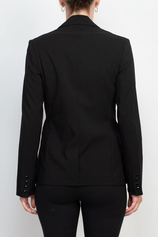 Irina Woven blazer with zipper pocket