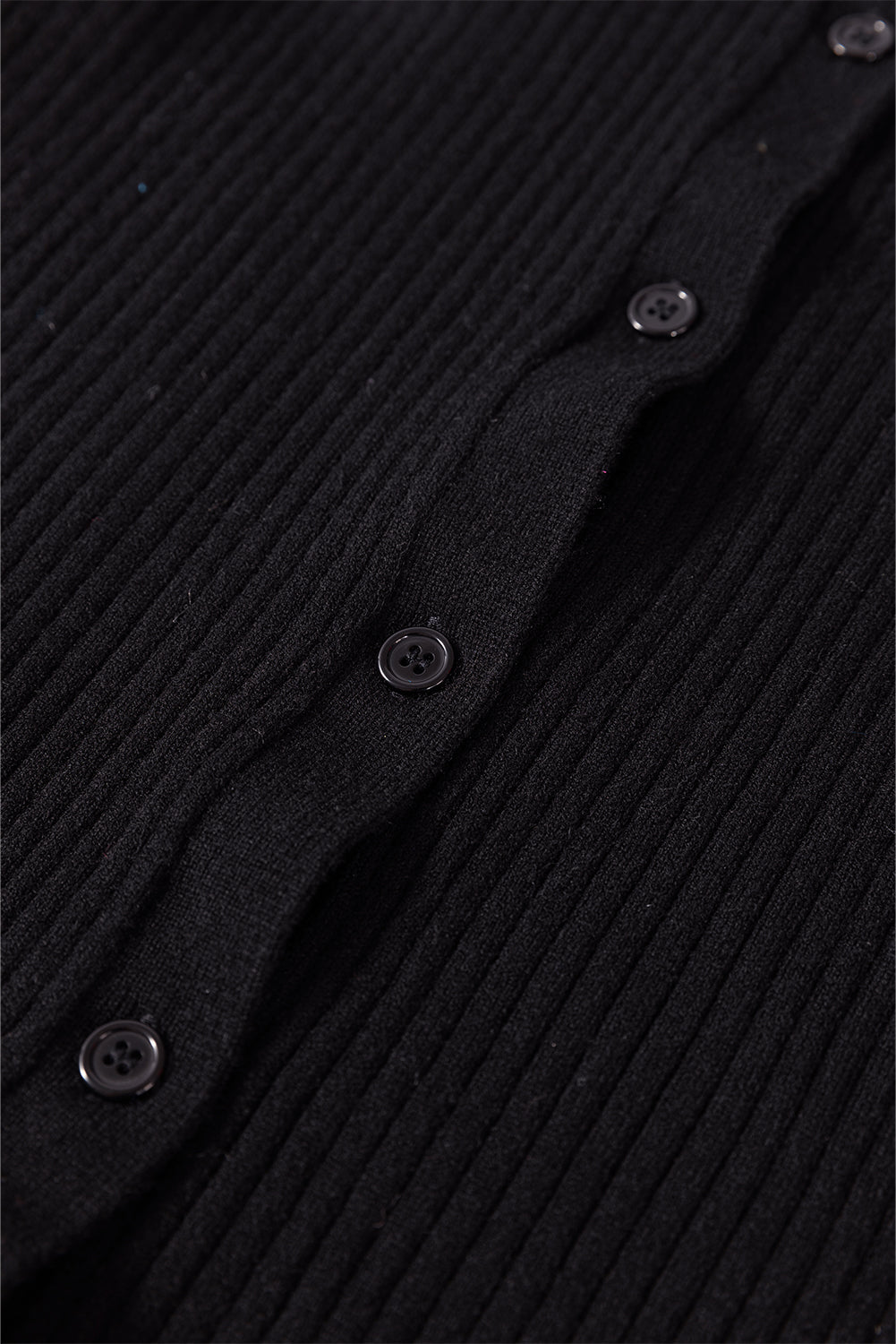 Ribbed Collared Slim Fit Sweater Cardigan