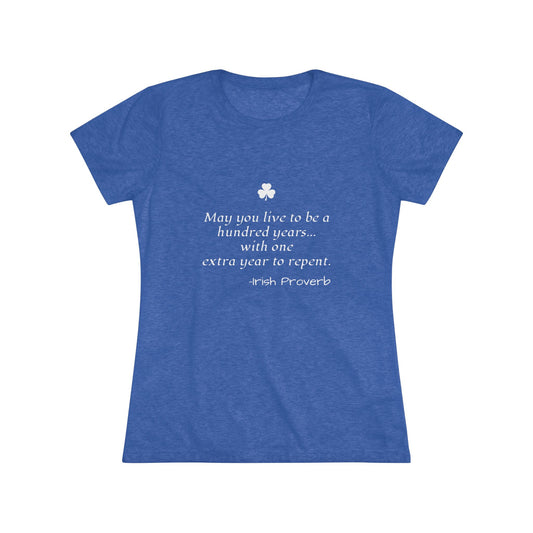 Irish Proverb NL Tee - white font