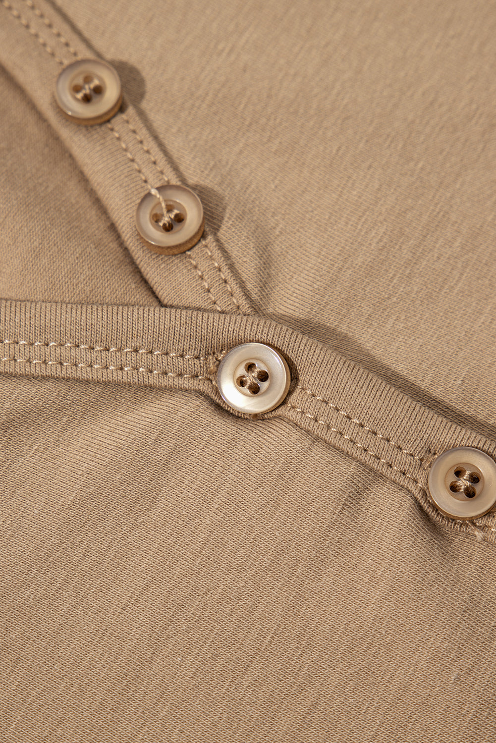 Buttons V Neck Slim Fit Top
