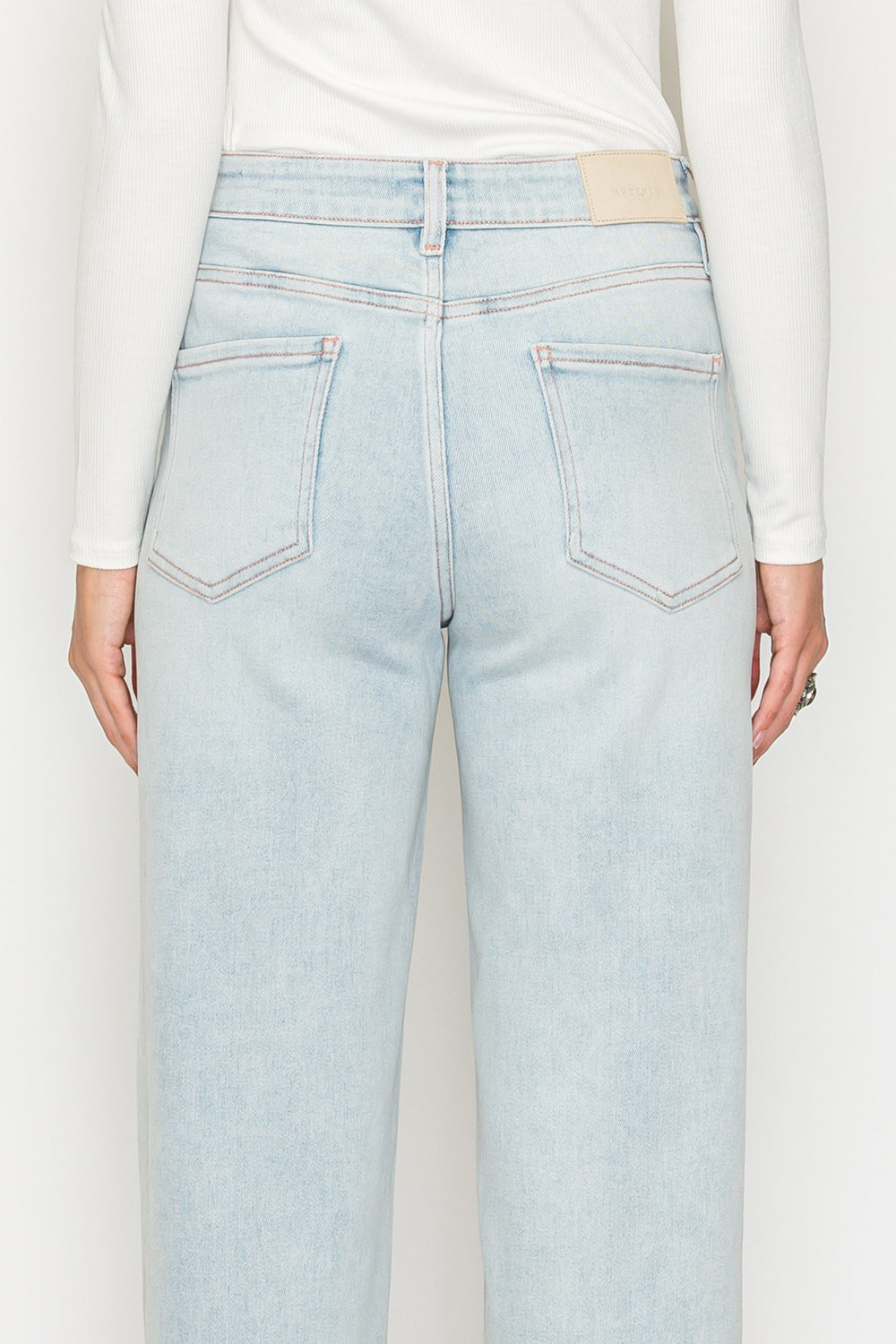 The Turin Jean - High Rise Straight with Tummy Control by Artemis Vintage in light wash