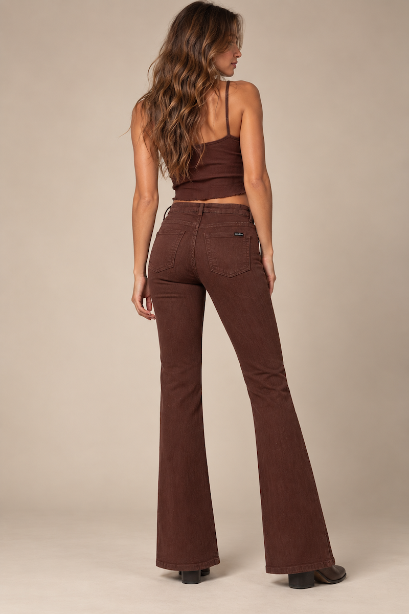 Rodeo Boot Cut Jeans by GJG Denim in chestnut