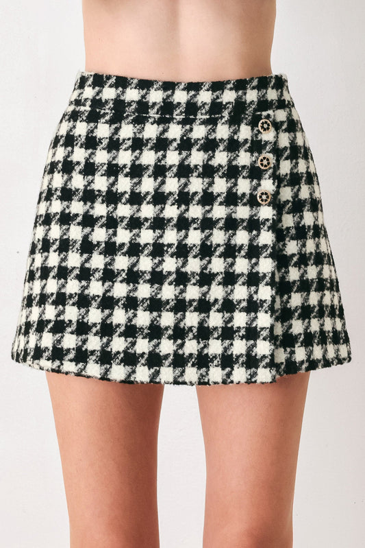 Paris Houndstooth Skort