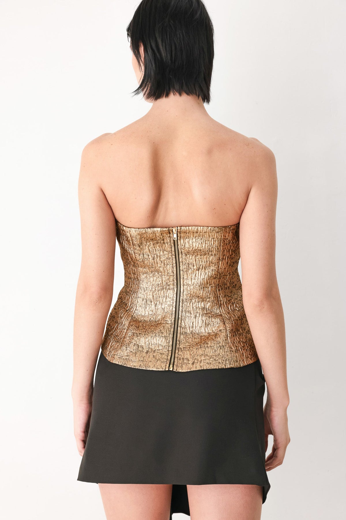 NEW - Metallic Sweetheart Strapless Top