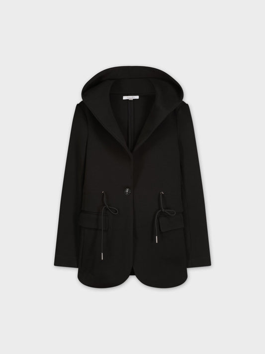 HOODED BLAZER-BLACK-0