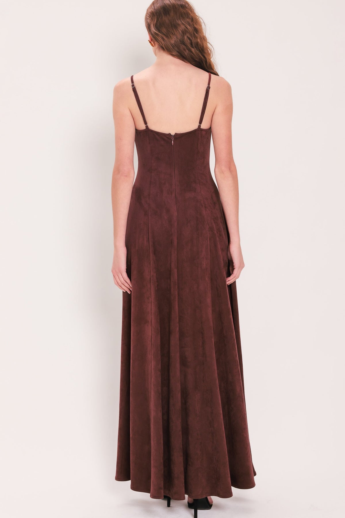 NEW - Faux Suede Maxi Dress