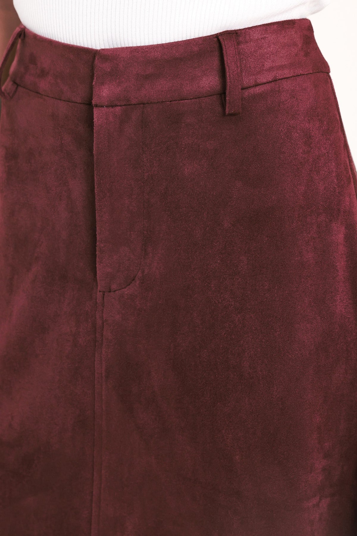 NEW - Faux Suede Midi Skirt