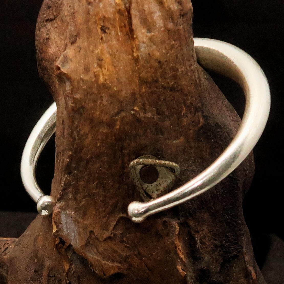 Excellent handcrafted slim minimalistic Sterling Silver Bracelet / Bangle-2