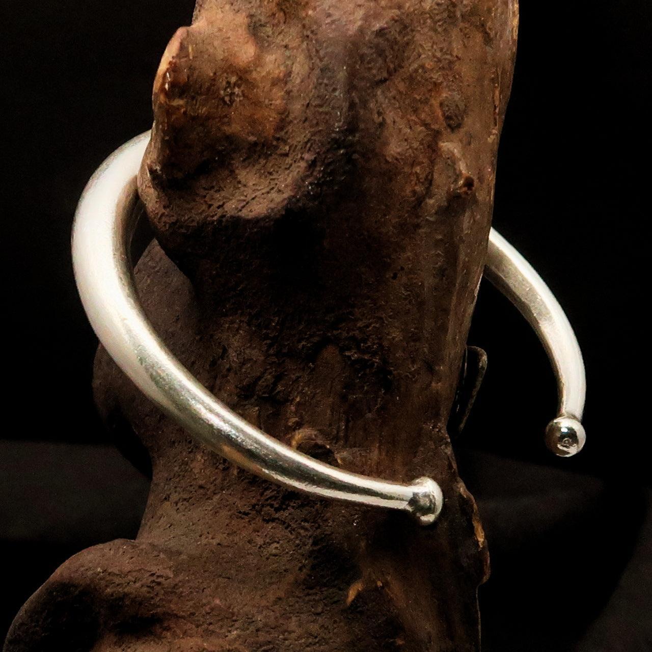 Excellent handcrafted slim minimalistic Sterling Silver Bracelet / Bangle-3