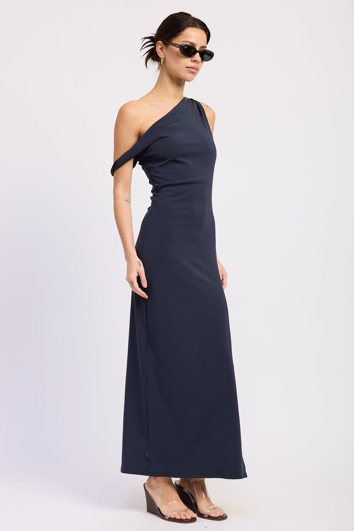 Lara Asymmetrical Twist Maxi Dress