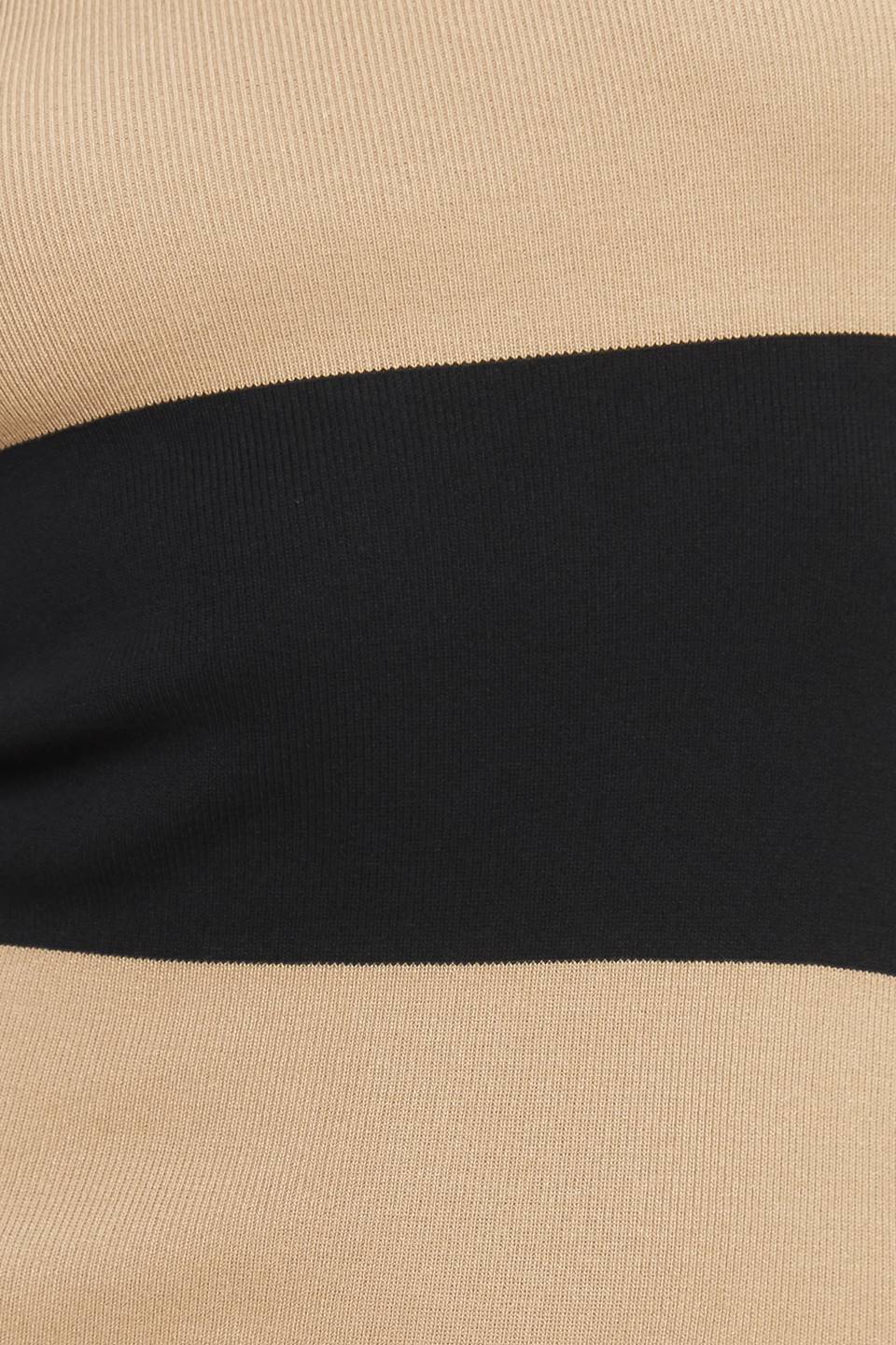 Espresso Striped Midi Sweater Dress