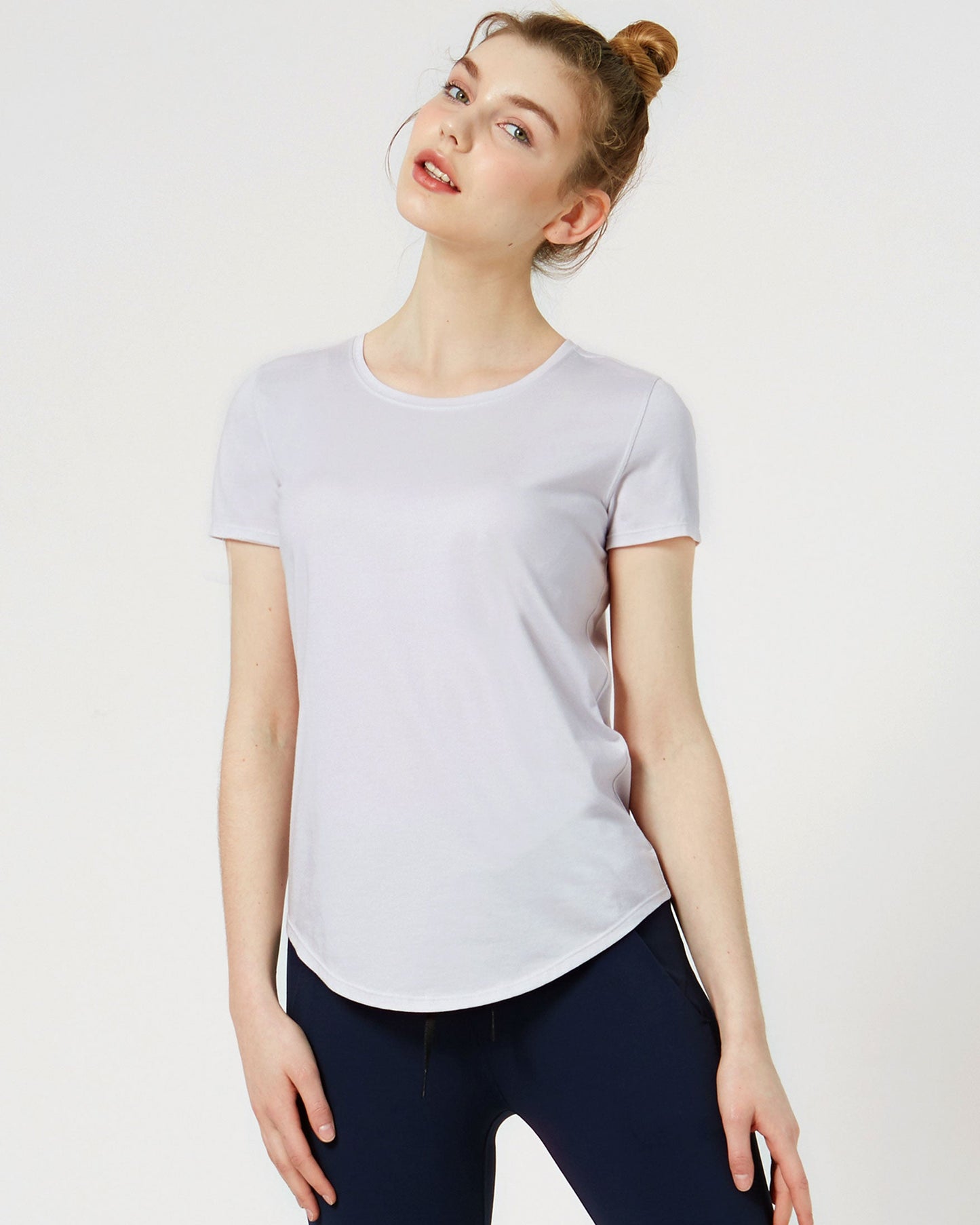 Rebody Essentials Scooped Short Sleeve Top